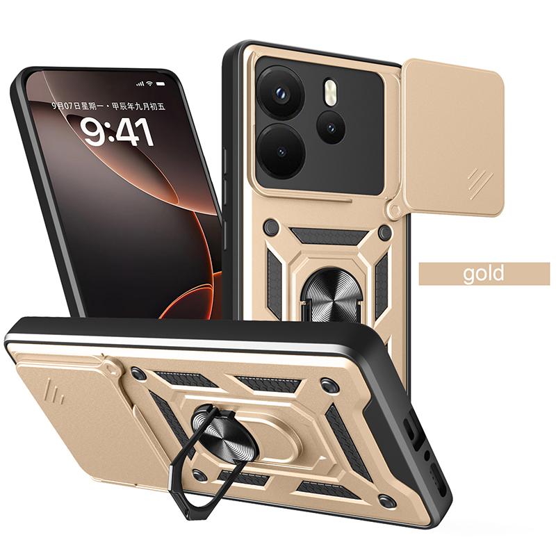Para Xiaomi Redmi Note14 pro plus Funda Armadura a Prueba de Golpes 4G/5G con Soporte para Coche - Protección Lente de Cámara Cubierta de Teléfono