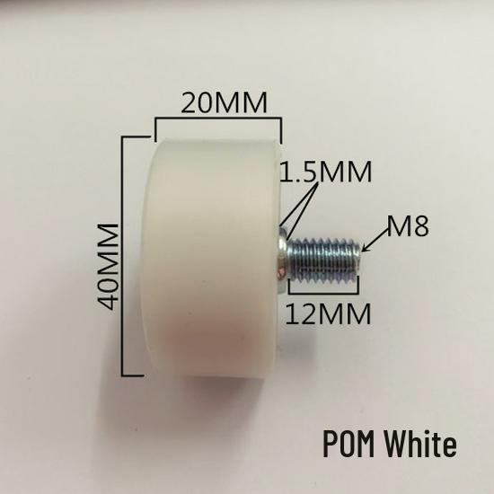 626 Rubber-Coated Nylon Roller with Shaft, 608 Bearing Pulley Wheel Guide