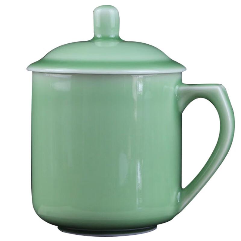 Celadon Ceramic Tea Cup with Lid