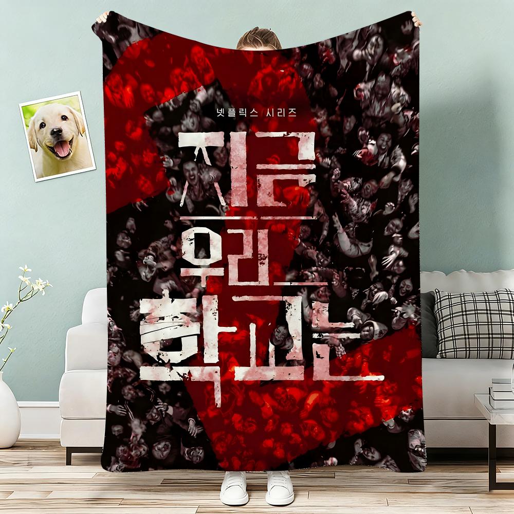 TV All of Us Are Dead Throw Lightweight 240g Flannel Blanket Soft Skin-friendly for Summer Cooling 75x90cm