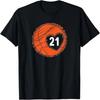 #21 Nummer 21 - Basketball Grafik Spruch Ball Bball Süßes T-Shirt