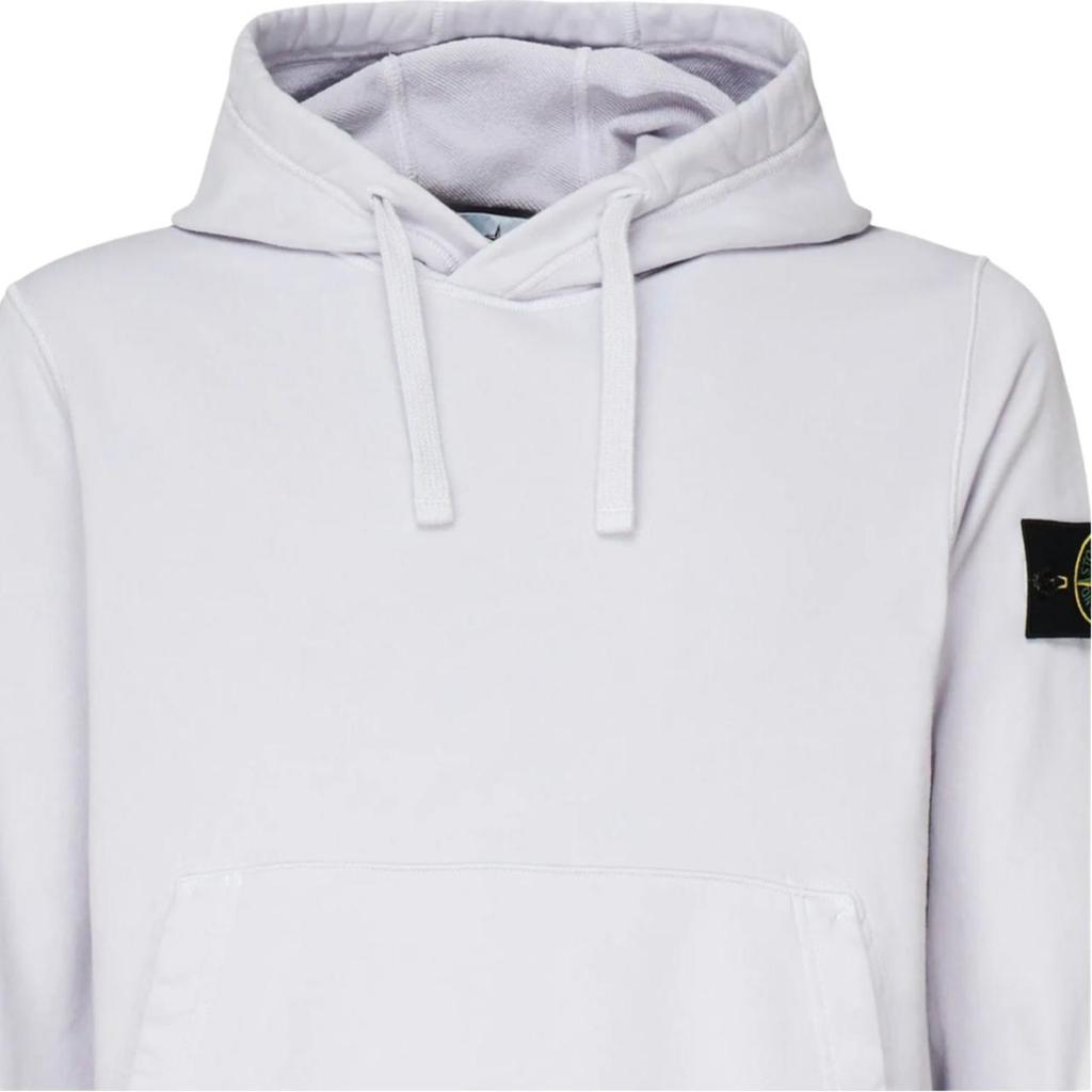 Stone Island Ss25 Solid Color Hooded Long Sleeve Sweatshirt Men sweatshirt White K1S156100045S0051V0088