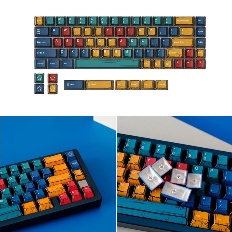 Palette Mixed Lights BOWs 78Keys Original Profile Keycap Dye Sublimations PBT Keycaps for 60%Mechanical Keyboards Keycap