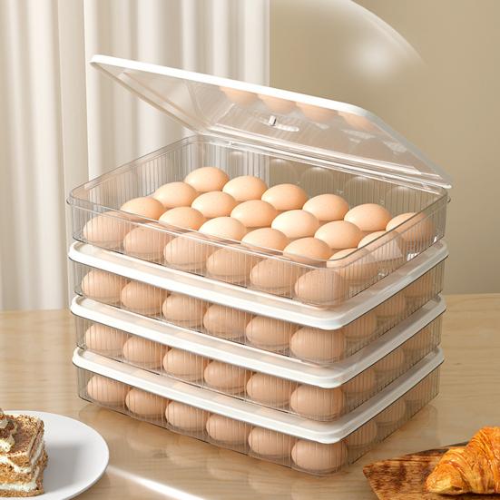 Zásobník na vejce Úložný box na vejce Potravinářský BPA Free Velkokapacitní Transparentní Design Stohovatelný Lednička Úložný box na vejce s víkem