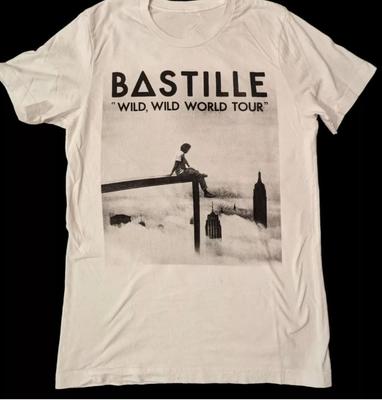 Vtg Bastille Band wild, wild world tour Baumwolle Weiß Unisex T-Shirt