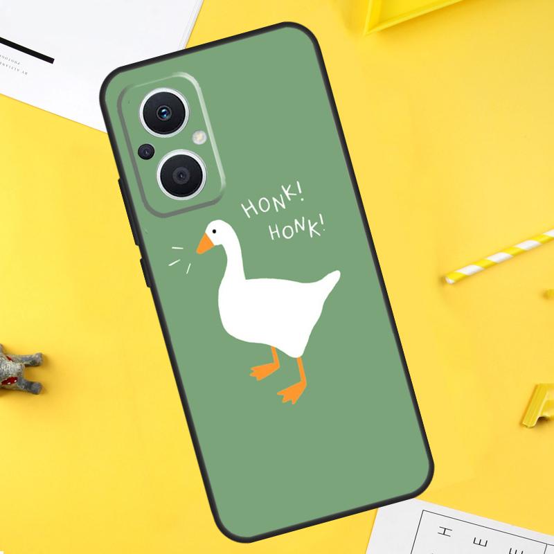 Süße Cartoon-Ente für OPPO Reno 14 13 12 11 10 Pro 8T 11F 12F 13F 14F 7 8 Lite OPPO Find X9 X8 X6 X5 Pro Hülle