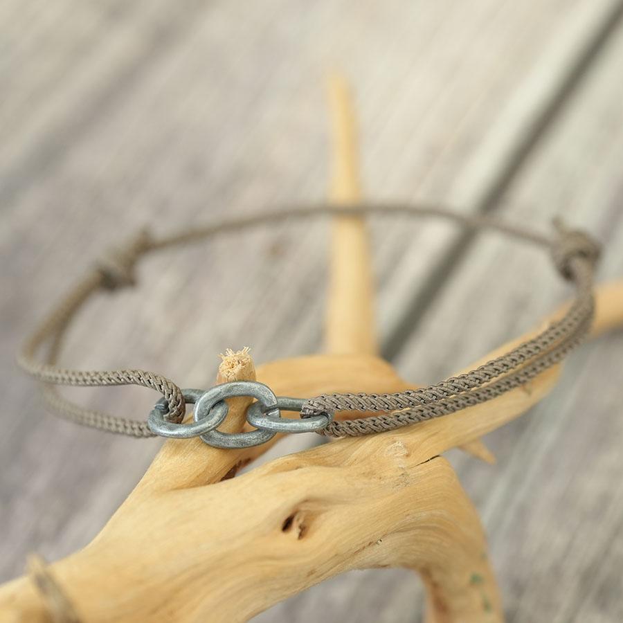 Minimalistyczna męska bransoletka ze sznurka w stylu retro wikingów, wysokiej jakości, z cienkim łańcuszkiem, z zawieszką, na ramię, hiphopowa, Joias