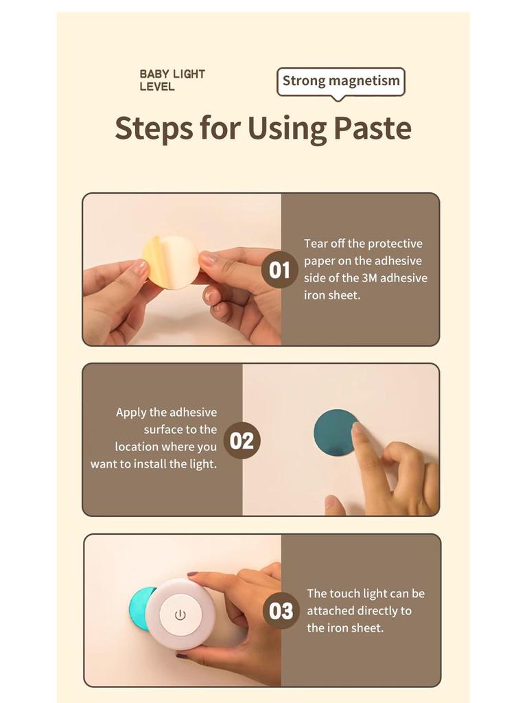 Touch-Sensing LED Night Light: Energy-Saving Bedside Lamp for Bedroom and Baby Feeding