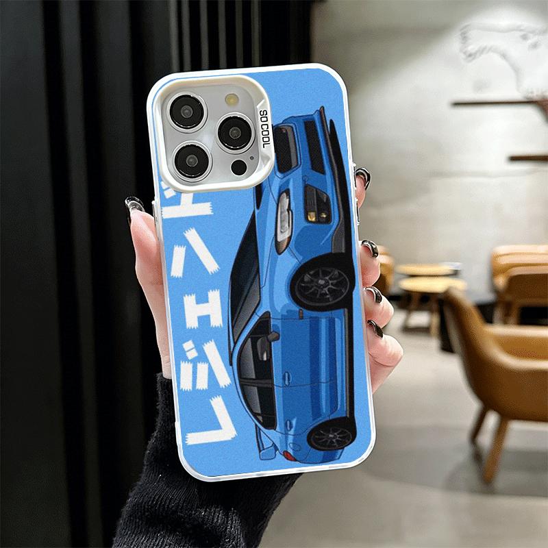 JDM Tokyo Drift Sports Car Soft Phone Case for iPhone 15 16 17 Pro Max 17Air 16E 14 Plus 13 12 Mini Shockproof Cover Back Shell