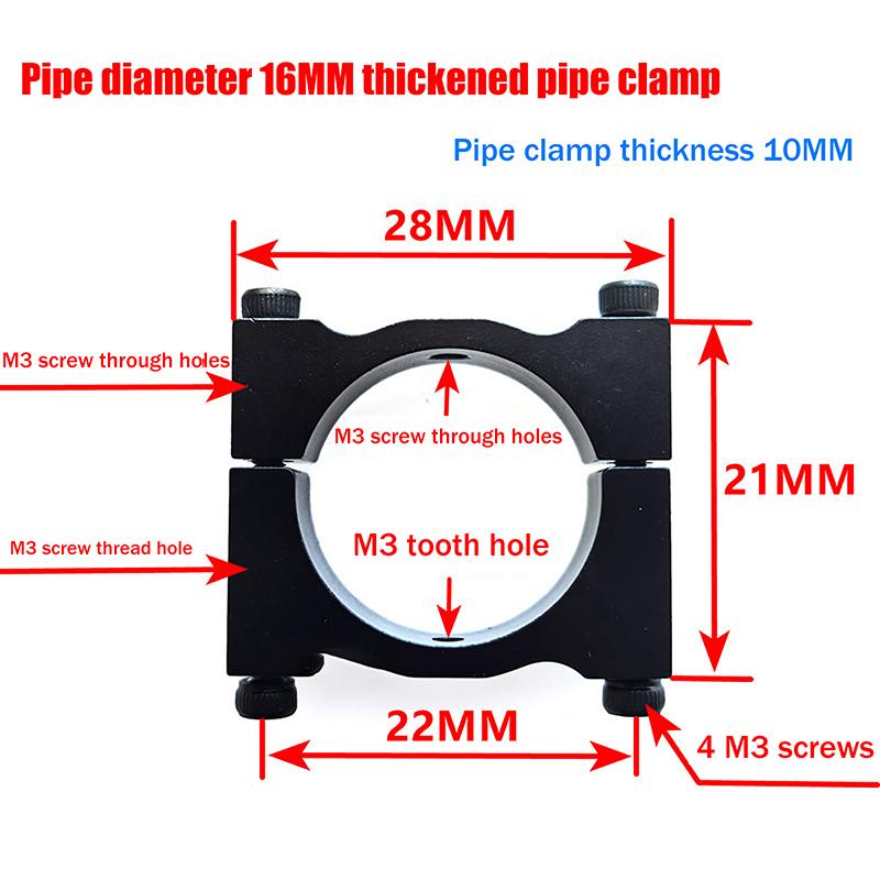

{Summer2} {Summer2} 16mm-50mm Aluminium Alloy Thickened Pipe Clamp For RC Multicopter Plant Protection UAV Drone Accessories