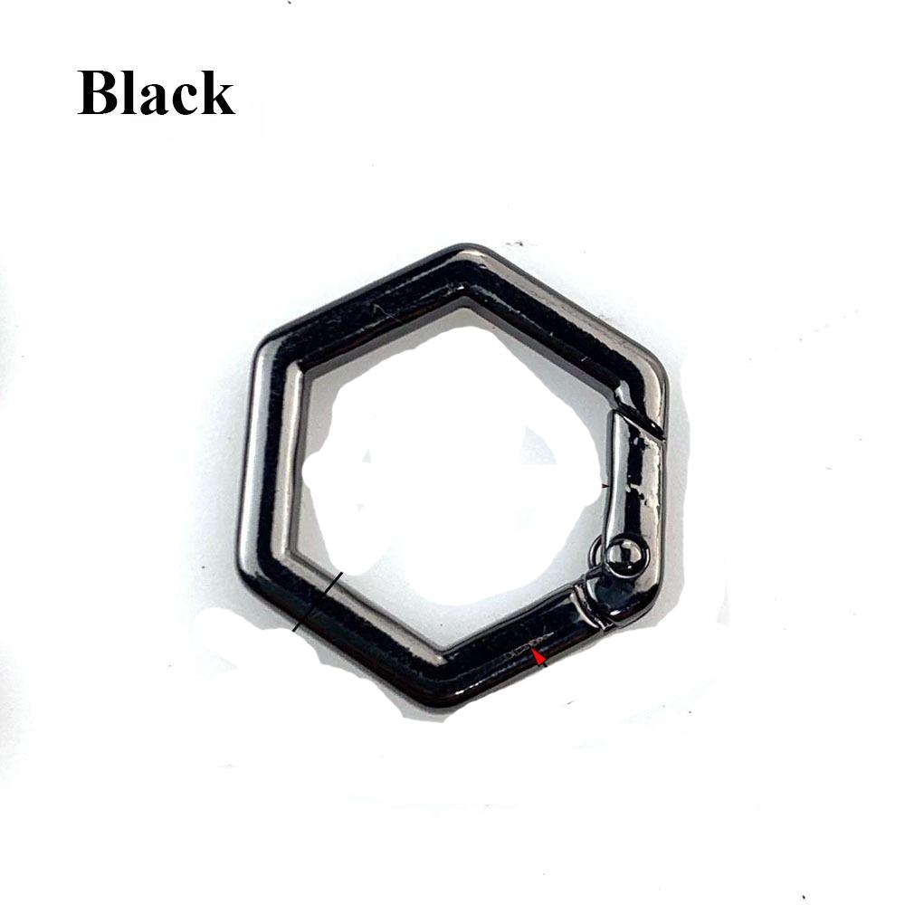 Sechskant Feder O-Ring Öffnungsfähig Ledertasche Handtasche Riemen Schnalle Verbinden Schlüsselanhänger Anhänger Schlüssel Hundekette Karabinerverschluss Clip Karabiner