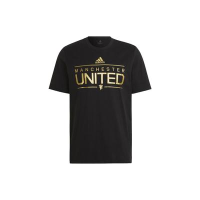 Manchester United Football Sports Letter Print Short Sleeve T-Shirt Men Tops Black HG1246
