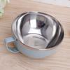 304 Stainless Steel Bowl with Handle Solid Color Anti Scalding Instant Noodles Mixing Bowl Kitchen Tableware Food  Accessory, 1pc