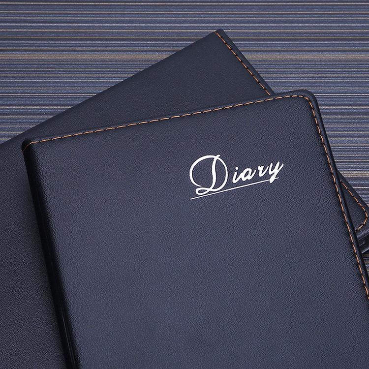 Black Leather A4 Notebook Journal with 16k Leather Cover - A5/B5 Notepad for Business, Office, or Meetings