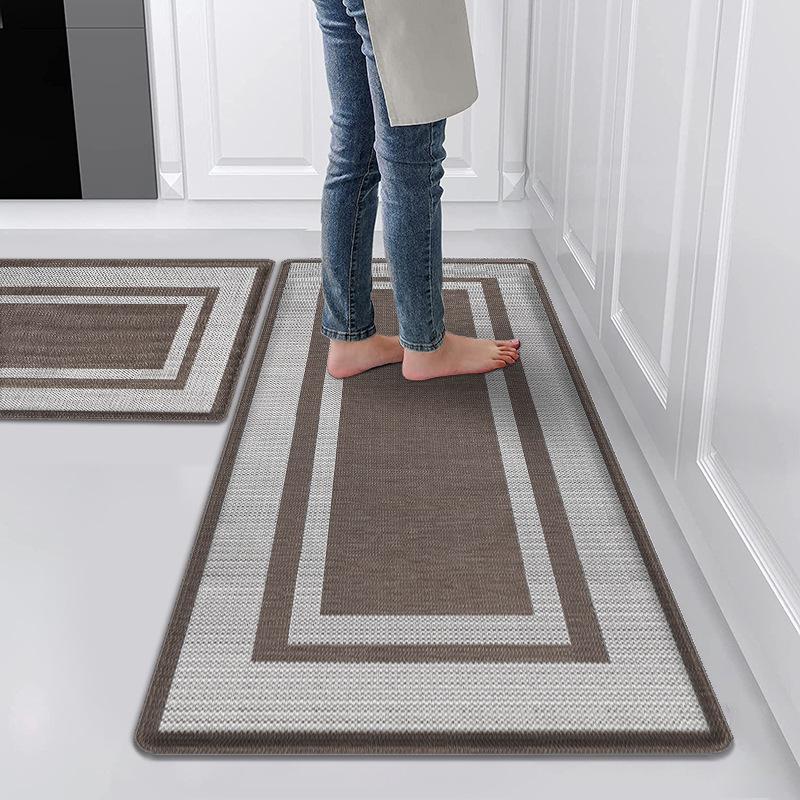 

Новый длинный полосатый ковер для прихожей, впитывающий масло и устойчивый к пятнам, противоскользящий коврик для кухни, стойкий к маслам напольный коврик для домашнего использования 70*44*1.0cm