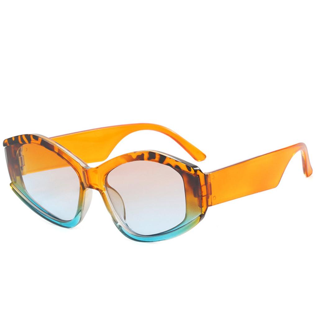 Cat's Eye Contrast Sunglasses Female Diamond-shaped Large Box Polygon Sunglasses Sunscreen Advanced Sunglasses