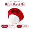 Comfortable Children Bow Beret Solid Color Kid Beret Cap Sweet Girls Bow Hat  For 6M-3Y
