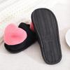 Women's Warm Non-Slip Cartoon Peach Heart Slippers for Autumn & Winter