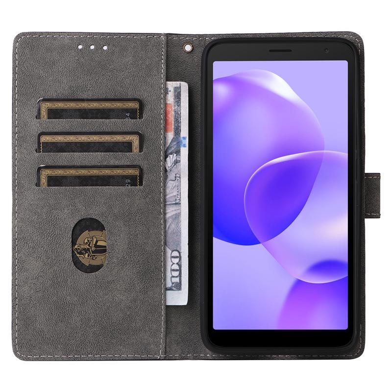 TCL 502/505 Phone Case with Card Slot: Leather Anti-Theft Flip Cover, Skin-Feel, Cross-Border Design