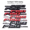 Fits Ford Raptor F150 FX4: Modified Fender Side, Body, Door, Tail Emblem Stickers.