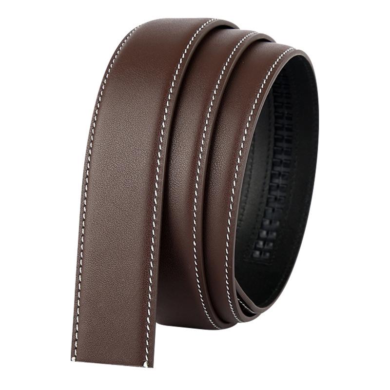 3.5" Top Layer Cowhide Men's Automatic Leather Belt Strap