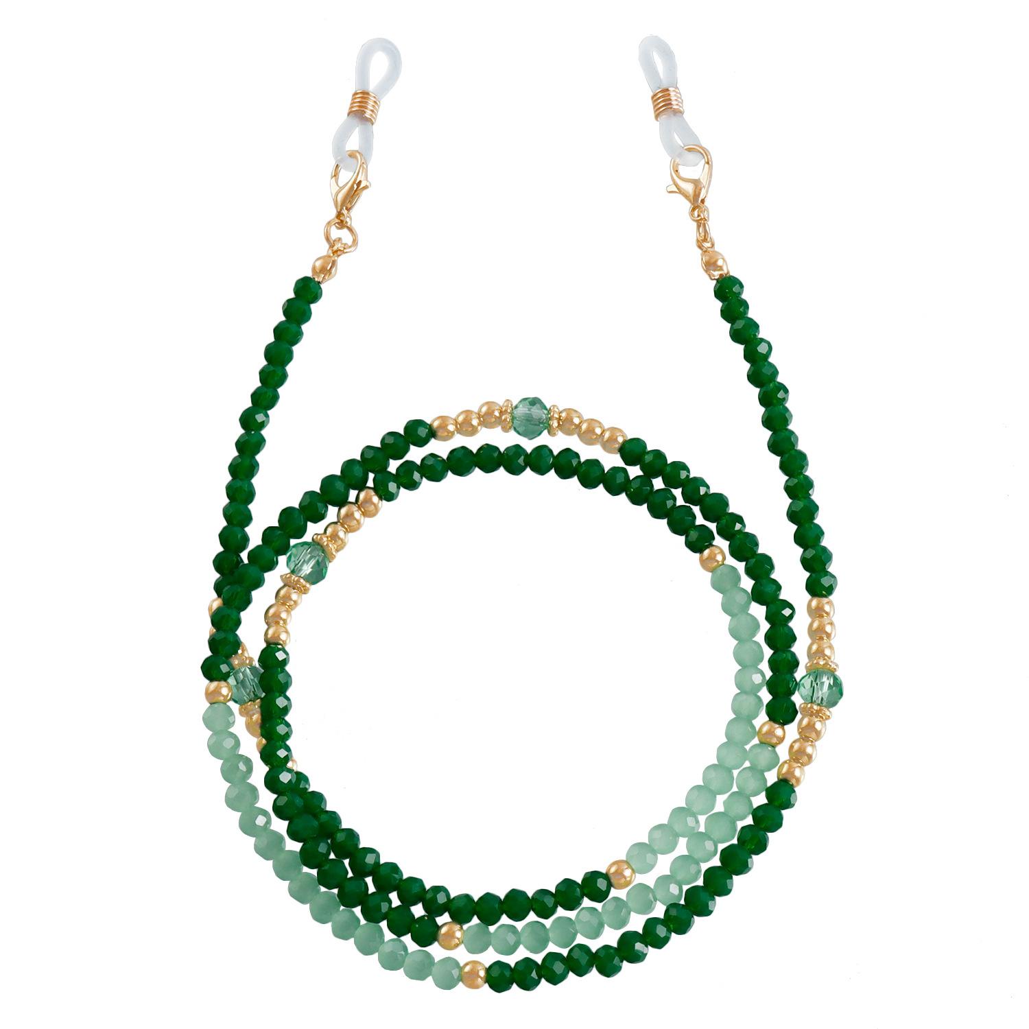 

Кольоровий шпінель з бісеру для окулярів, ланцюг ручної роботи, зелений ланцюг для маски, жіночий шиї, портативний шнурок, анти-втрачений ланцюг, ланцюг для навушників