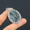 Black Tourmaline Rough Gemstone Sterling Silver Elegant Artisan Pendant Jewelry