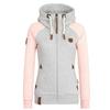 Women's Solid Colour Hooded WindbreakerWomen's Zip Up Windproof Jacket Top