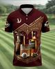 2026 New Men's Casual Sports Short-sleeved Fun Golf Pattern Printed Sports Casual Breathable Polo Shirt