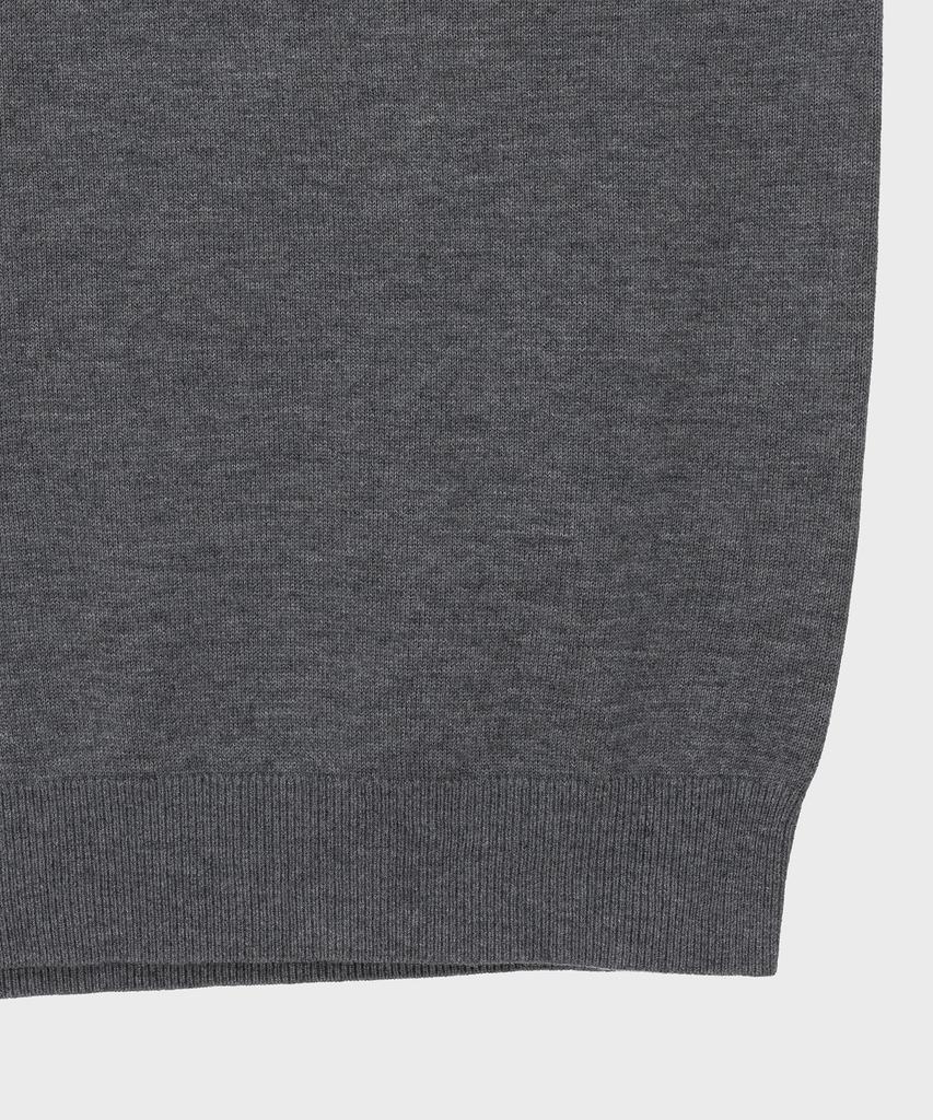 BASIC HOUSE Uni Daily Half-Neck Knit Melange Gray Lwkt7102