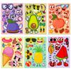 6 Photos/pack of Fruits In Summer Colorful Face-changing Stickers Make A Face Children's Creative Puzzle Stickers