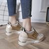Damen Dicke Sohle Keilabsatz Jogging-Sneakers Höhenerhöhend Atmungsaktiv Bequem Laufschuhe Sport Walking Schuhe