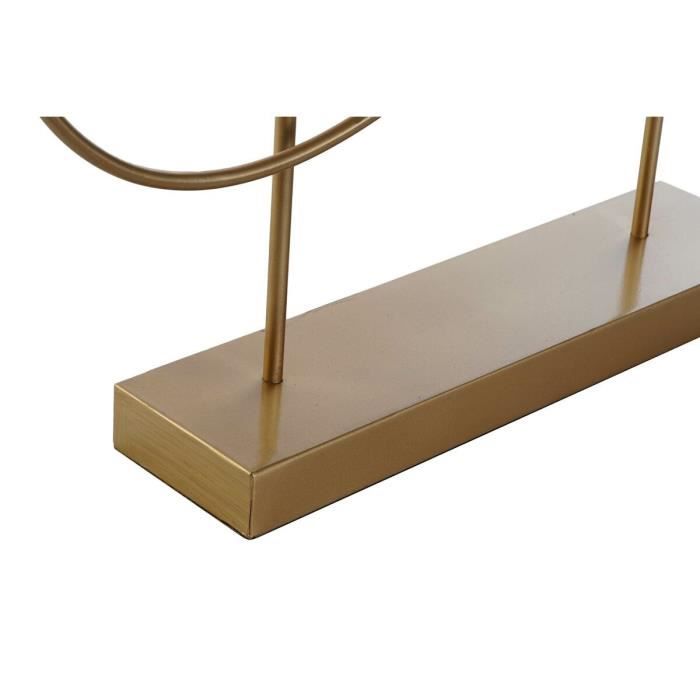 Figurine Décorative - Moderne - Abstrait - Noir, Doré, Blanc - 56 X 9 X 55 Cm