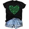 Womens St Patrick's Day Shirts Lucky Shamrock Graphic Tee Shirt Lucky St Patricks Day T Shirt Green Irish Tops