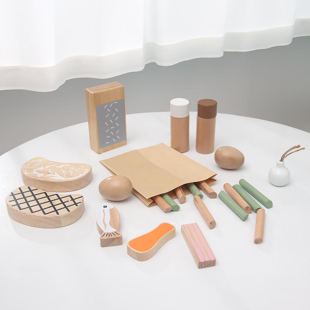 Playset Wooden Dessert With Western Pastries For Kid Play And Interaction Parent