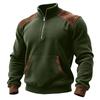 Men's Colorblock Half Zip Stand Collar Sweatshirt Men's Sports Large Size Casual Stand Collar Sweatshirt