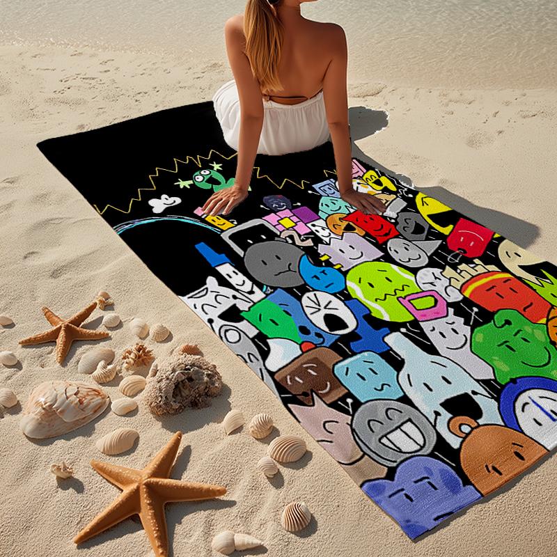 Colorful Dream Island Collage Beach Towel, Super Soft Microfiber, Gift for Her/Him, Birthday, for Pool, Beach, Travel, Home Decor Fan gifts
