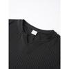 Men's New Spring Fall Slim Fit Vertical Striped V-Neck T-Shirt, Fashion Casual Sports Long Sleeve Tops