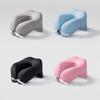 U-shaped Pillow Memory Foam Thick Elastic Slow Bounce Travel Neck Pillow Adjustable Band Pain Relief Long Flight Neck Support Office Nap Pillow