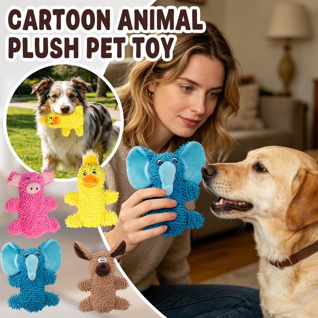 Durable Plush Dog Toy with Squeaker Soft Chew Resistant Material Interactive Pet Toy for Small Medium Large Dogs