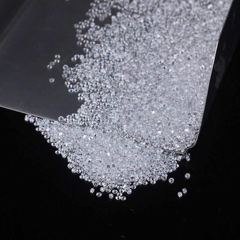 Round D Color Moissanite 80 Pcs 1.20 mm VVS1 Excellent Certified Gemstone Lot