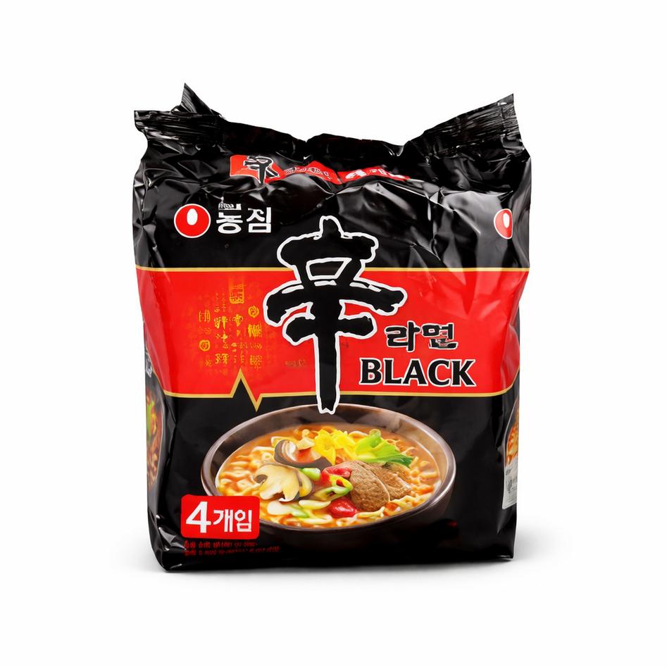 Nongshim Shin Ramyun Black 134g / Premium Spicy Ramen Noodle, Korean Ramen, Kfood, Authentic Korean Food 134g x 4ea