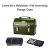 WELLHIKE SWS Vintage Camping Metall-Mittagessenbox Kaffee Tee Outdoor-Ausrüstung Werkzeugkasten Aufbewahrungskoffer