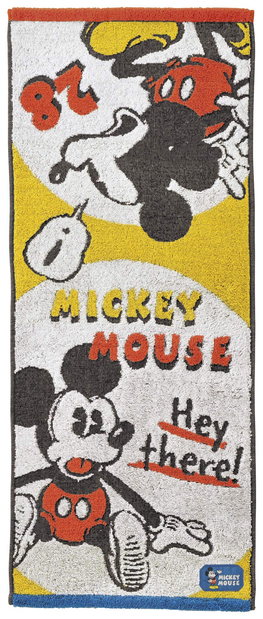 Marushin Disney Mickey Mouse Face 34 x Retro 2005106300 Towel, 80cm, Style,