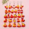 Festive Cartoon Horse Keychain (5-Pack)