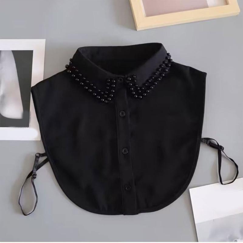 Detachable Lapel Collar False Elaborate Girls Collar Accessory Jeweled Collar Graceful Art Decorative False Shawl