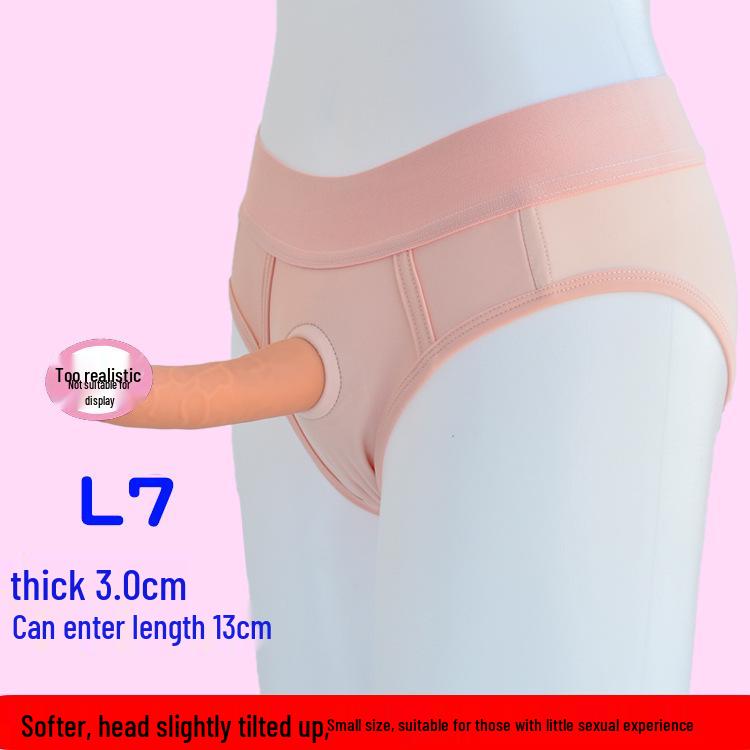 Women's Wearable Soft Prosthetic Dildo Underwear for LGBT Love