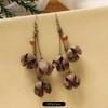 Retro Handmade Plant Fruit Earrings Pine Cone Literature and Art Chinese Medicine Dried Fruit Niche Creative Earrings Women
