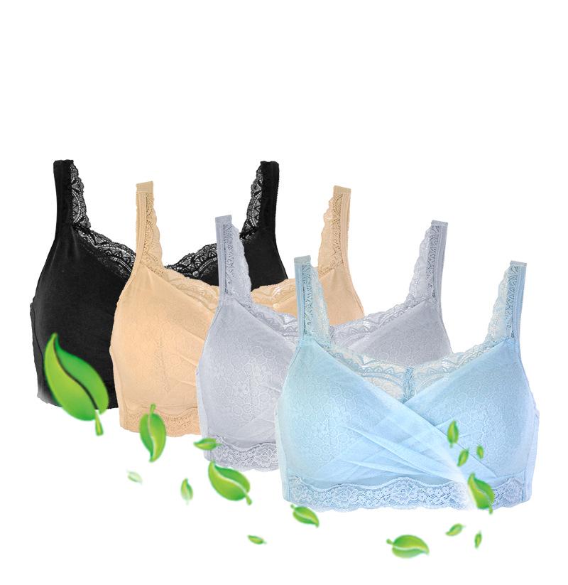 Lace Wire-Free Breathable Breast Cover Bra with Insertable Pads - Style 8801
