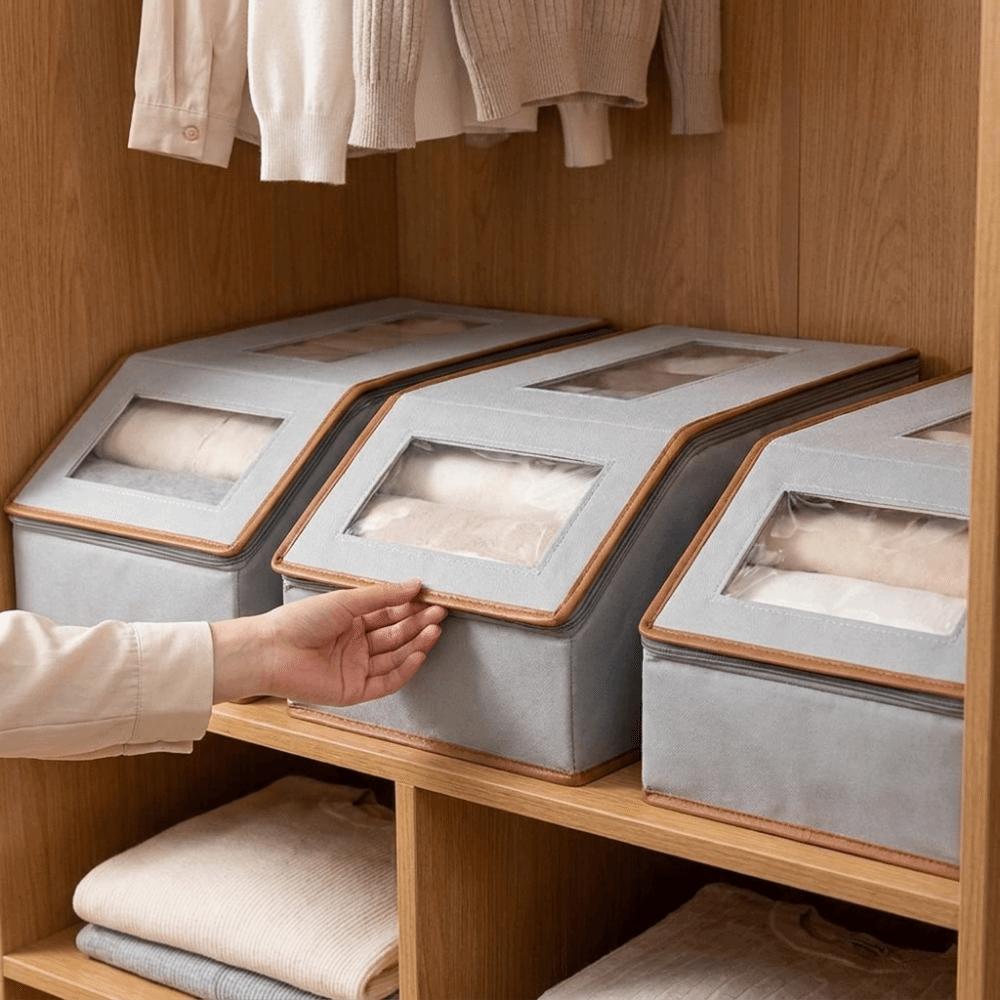 Transparent Window Baseball Hat Storage Box Large Capacity Cap Storage Container Dorm